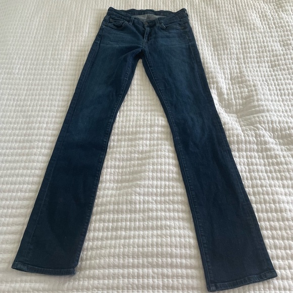 7 For All Mankind Slim Illusion Kimmie Straight Jeans - size 26 - Picture 2 of 10